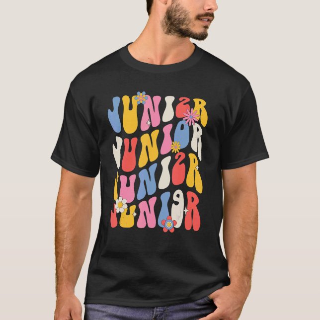 Camiseta Junior 2029 Retro Groovy Graduation Senior Class o (Anverso)