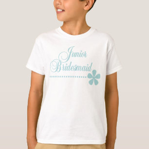 Camiseta Junior Bridesmaid Elegancia Verde azulada