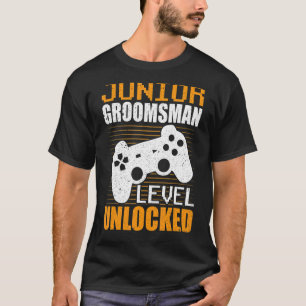 Camiseta Junior Groomsman Wedding Party Kids Boys Gaming Ga
