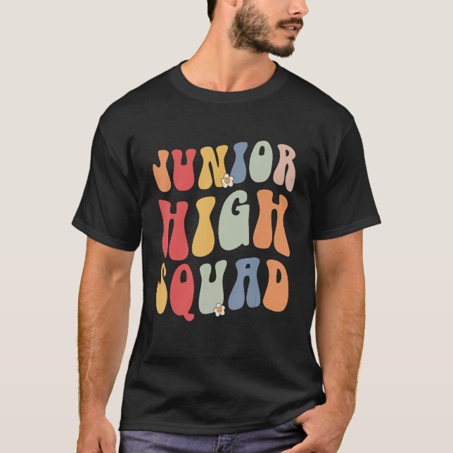 Camiseta Junior High Squad Teacher Rainbow Back To School (Anverso)
