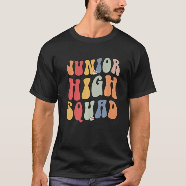 Camiseta Junior High Squad Teacher Rainbow Back To School P (Anverso)