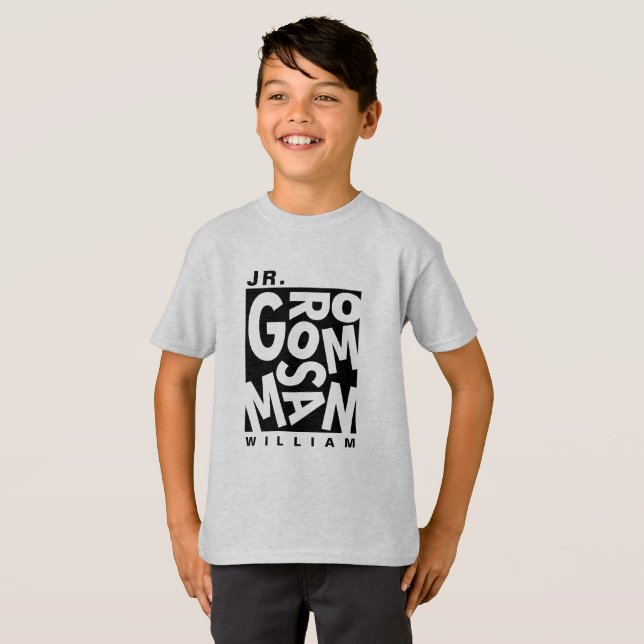 Camiseta Junior Jr. Groomsman, fiesta de bodas (Anverso completo)