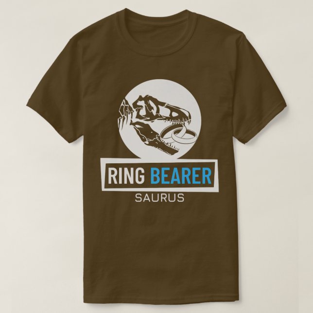 Camiseta Junior Ring Bearer Saurus Wedding Party Kids Ring  (Diseño del anverso)