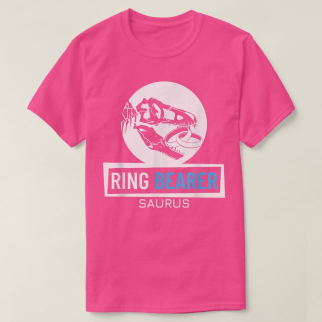 Camiseta Junior Ring Bearer Saurus Wedding Party Kids Ring  (Diseño del anverso)