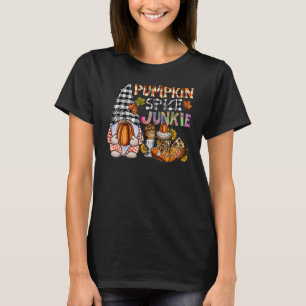 Camiseta Junkie de las especias de calabaza Gnome otoño oto
