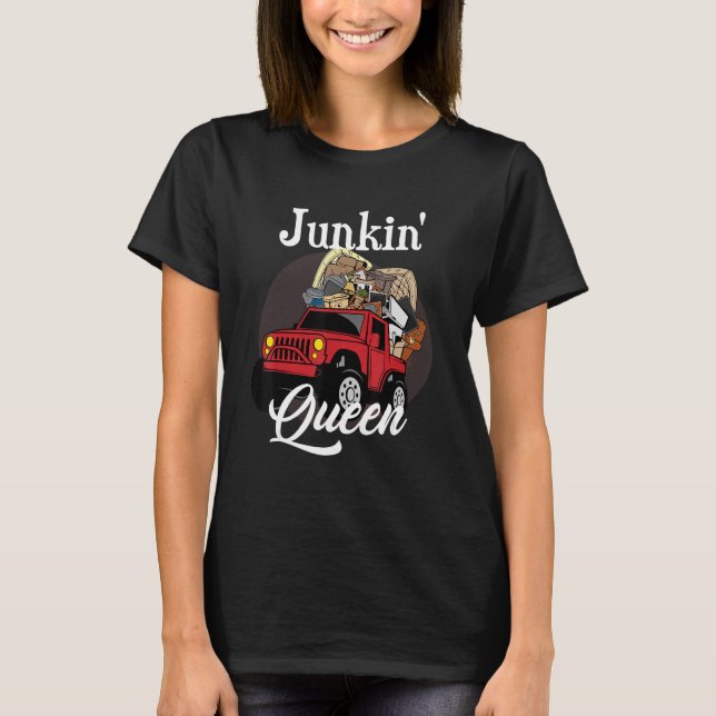 Camiseta Junkin Queen Thrift Store Flea Market Thrifle Sh (Anverso)