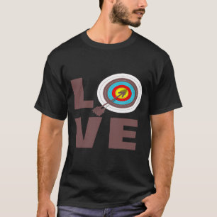 Camiseta Junta de objetivo del tiro con arco de amor Arquer