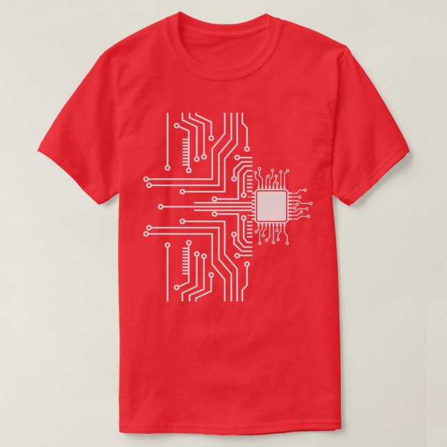 Camiseta Junta de PCB rastrea a programador informático cie (Diseño del anverso)