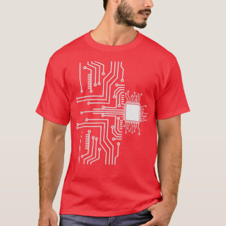 Camiseta Junta de PCB rastrea a programador informático cie