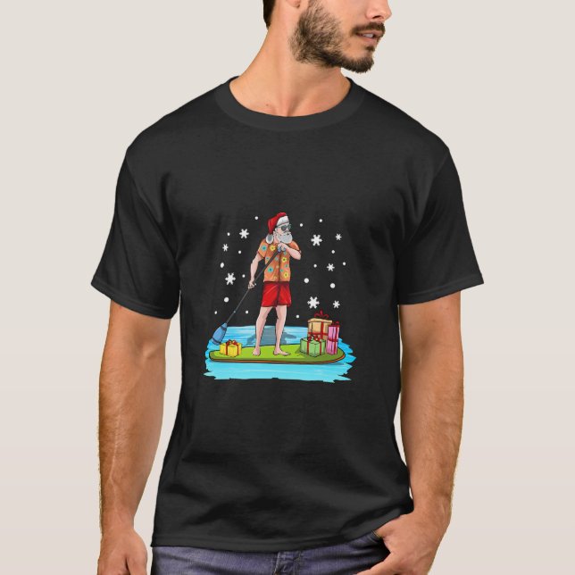 Camiseta Junta de remo Navidades hawaianos Santa Claus Mele (Anverso)
