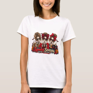 Camiseta Juntas – Lindas chicas esqueleto de Halloween