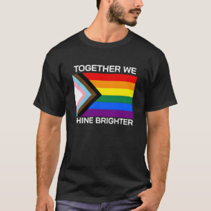 Camiseta Juntos brillamos bandera Lgbtqia+