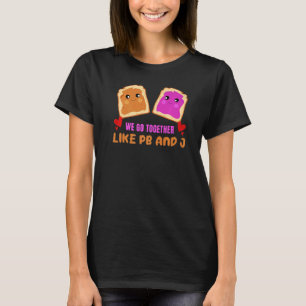 Camiseta Juntos Como Pb Y J Peanut Butter Jelly Food Gra