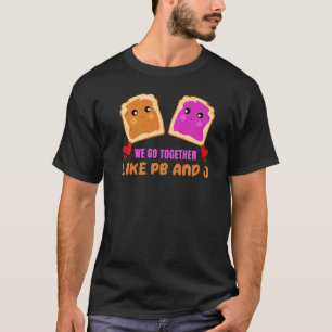 Camiseta Juntos Como Pb Y J Peanut Butter Jelly Food Gra