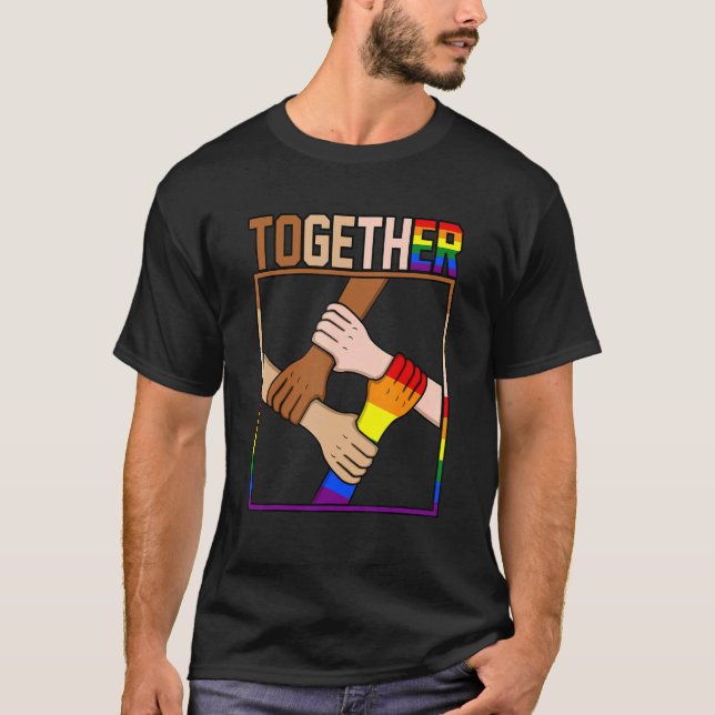 Camiseta Juntos Derechos Humanos Igualdad de hombres Iguald (Anverso)