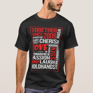 Camiseta Juntos Desde 2009. Esposa casera pareja