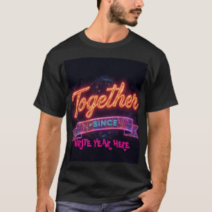 Camiseta Juntos Desde [Año] Cartel Retro Camisas para hombr