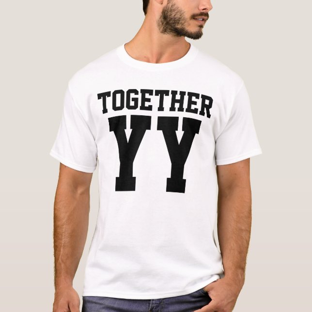 Camiseta Juntos desde el aniversario del Boda (JUNTOS) (Anverso)