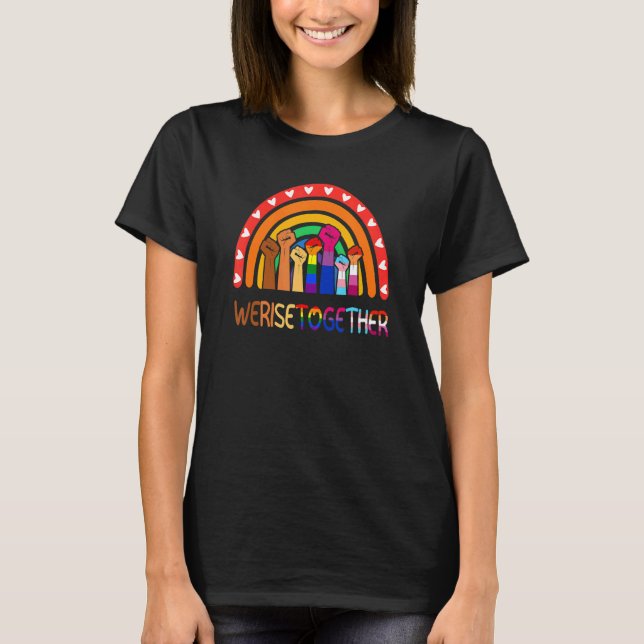 Camiseta Juntos elevamos el aliado del arcoiris en justicia (Anverso)