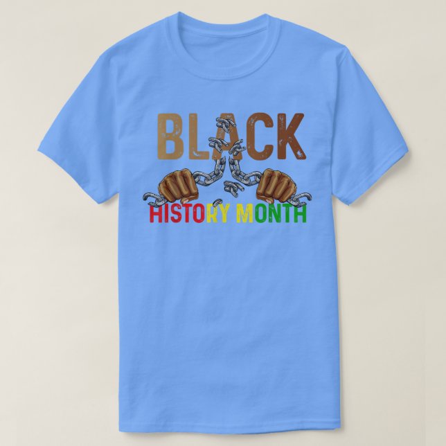 Camiseta Juntos elevamos la historia negra, el puño african (Diseño del anverso)