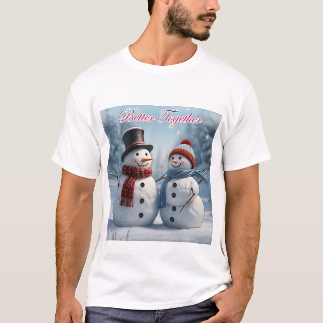 Camiseta Juntos en la nieve: Navidades de parejas (Anverso)