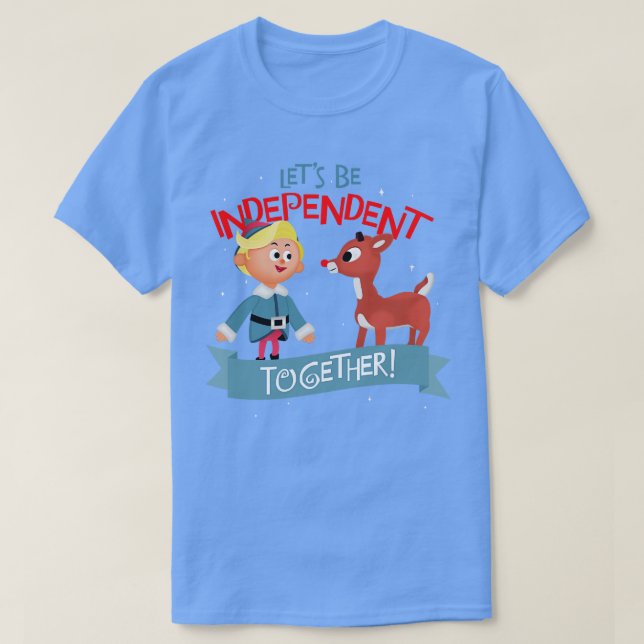 Camiseta Juntos independientes Hermey y Rudolph TShirt (Diseño del anverso)