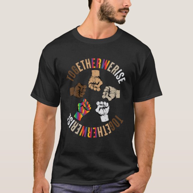 Camiseta Juntos levantamos la imagen de los derechos humano (Anverso)