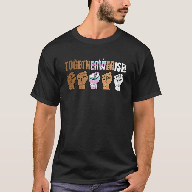 Camiseta Juntos levantamos la justicia social intersexual (Anverso)
