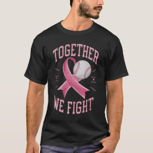 Camiseta Juntos Luchamos Softbol Conciencia del Cáncer de S