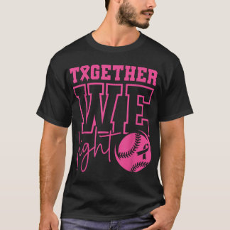 Camiseta Juntos Luchamos Softbol Conciencia del Cáncer de S