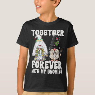 Camiseta Juntos Por Siempre Gnomes Sra. Bride Sr. Groom Por