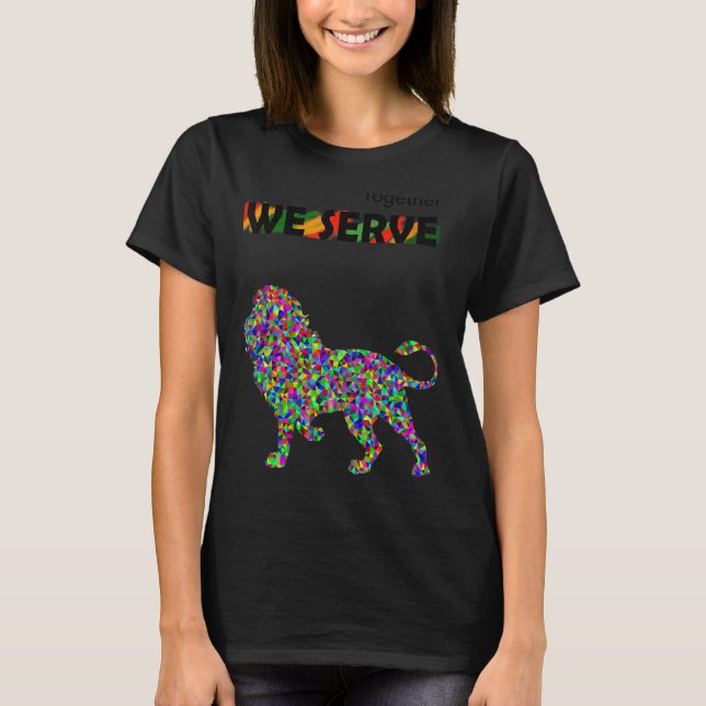 Camiseta Juntos servimos león (Anverso)