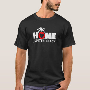 Camiseta Jupiter Beach Home Love Heart Jupiter Beach Trendy