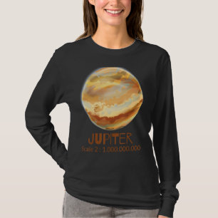 Camiseta Júpiter En Planeta A Escala Correcta Del Sistema S