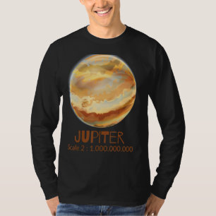 Camiseta Júpiter En Planeta A Escala Correcta Del Sistema S
