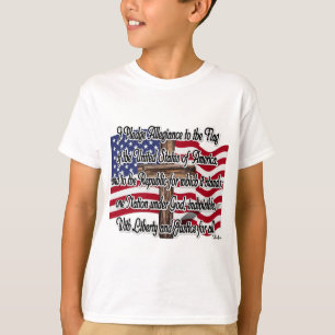 Camiseta Juramento de Lealtad con bandera de EE. UU. y Cruz