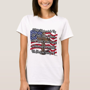 Camiseta Juramento de Lealtad con bandera de EE. UU. y Cruz