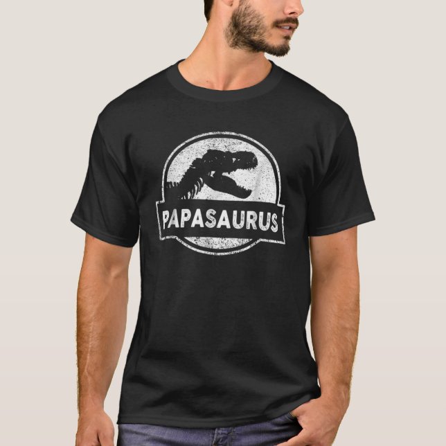 Camiseta Jurásico Papasaurus Rex Dinosaurio para papá papá  (Anverso)