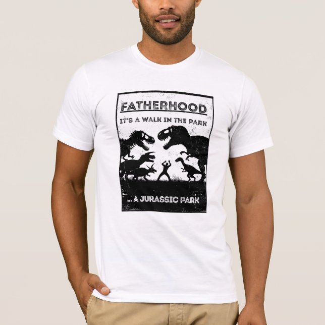 Camiseta Jurassic Dad Graciosa cita el Día del Padre Blanco (Anverso)