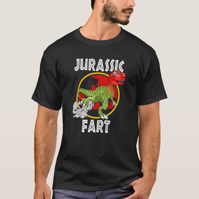 Camiseta Jurassic Fart - Funny Trex Farting (Anverso)