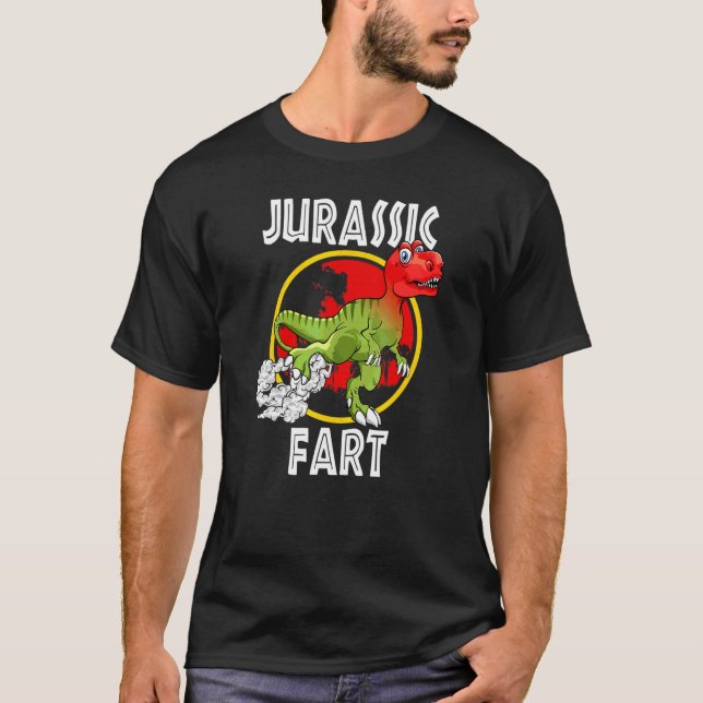 Camiseta Jurassic Fart  Funny Trex Farting (Anverso)