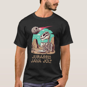 Camiseta Jurassic Java Jolt Funny Dinosaur Coffee Lover Ske
