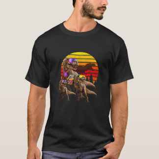 Camiseta Jurassic T Rex Family Retro Vintage World Funny Di