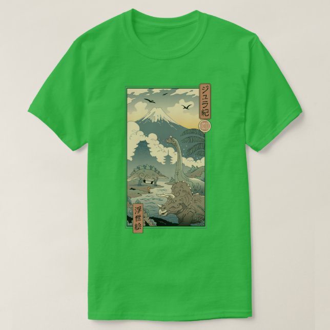 Camiseta Jurassic Ukiyoe 1 (Diseño del anverso)