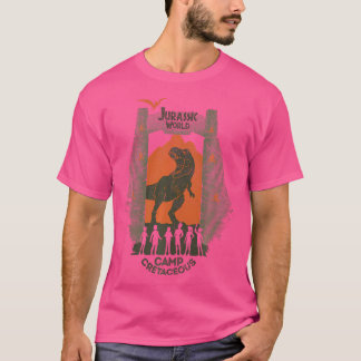 Camiseta Jurassic World Camp Cretaceous Park Gate Silhouett