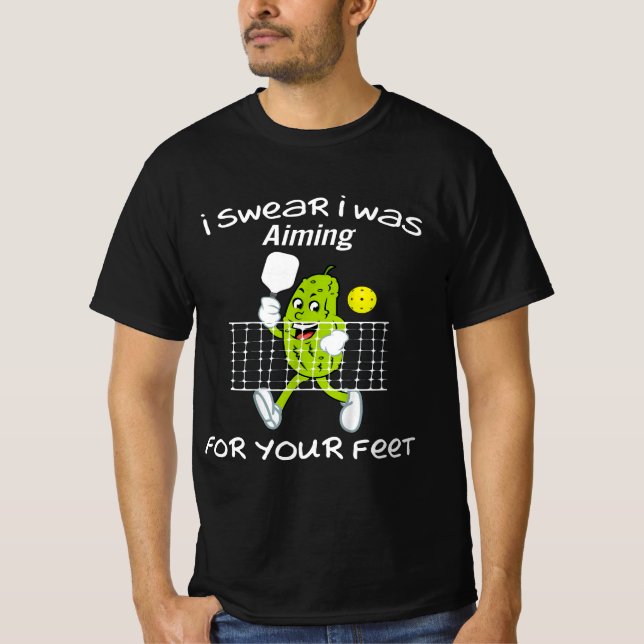 Camiseta Juro Que Estaba Apuntando A Tu Pickleball De Pies (Anverso)