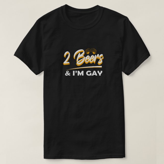 Camiseta Just 2 Beers (Diseño del anverso)