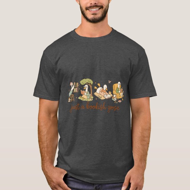 Camiseta Just A Bookish Goose Reading Squad Collection girl (Anverso)