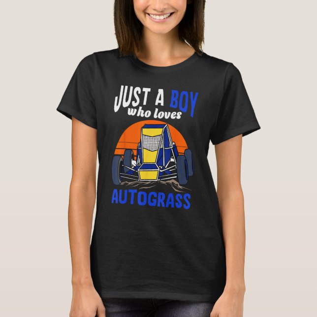 Camiseta Just A Boy Who Loves Autograss Retro 1 (Anverso)