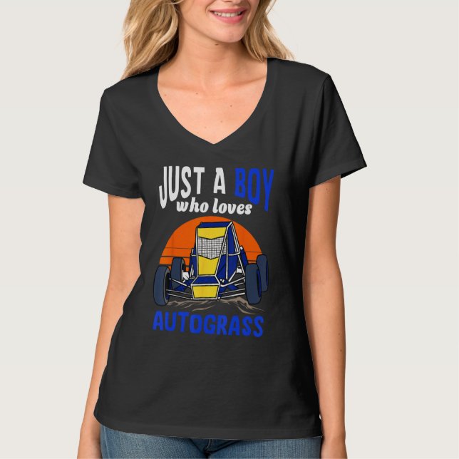 Camiseta Just A Boy Who Loves Autograss Retro 1 (Anverso)